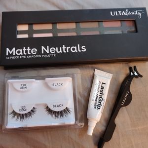 Matte Eye shadow palette and lashes bundle